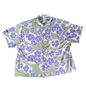 Nike X Naomi Osaka 2XL Hawaiian Shirt Floral Snap Button Tennis Biggy  Loose Fit